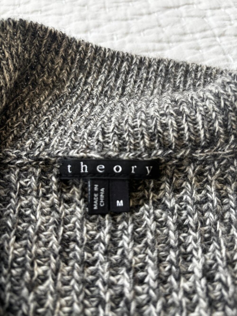 Theory zip-front men's cardigan sweater, medium - Picture 3 of 7